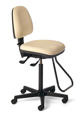 0313 - Art Stool - Mid Back, Footbar, Armless